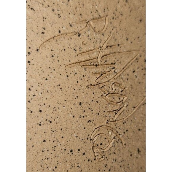 Hand Spun Ceramic Chip & Dip Platter Abstract Design Neutral Tones 12" Diameter - Picture 7 of 11